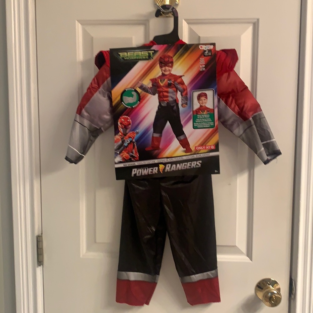NWT- Boys Red Power Rangers Halloween Costume